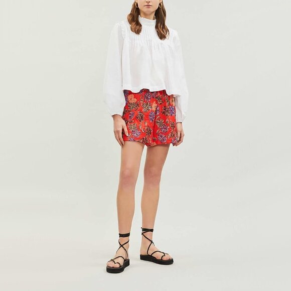 NWT Maje coral multicoloured sequined floral mini shorts, 2 or M - Picture 5 of 16